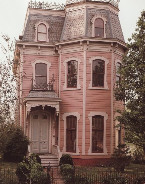 The Pink House on the End of the Block
