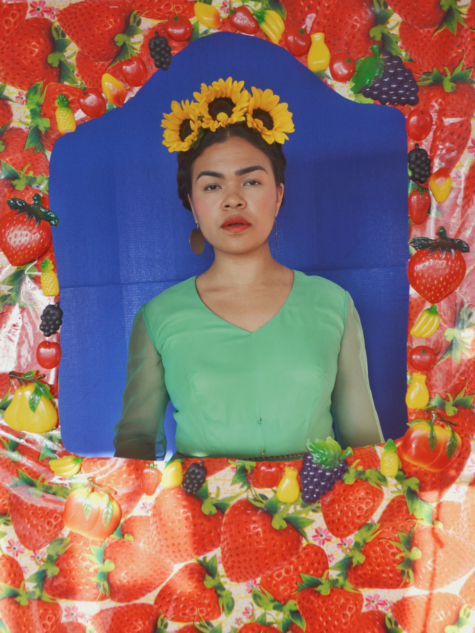 Frida in Frame || Frida Digging Deeper - Self Portrait Series by Lala Lopez